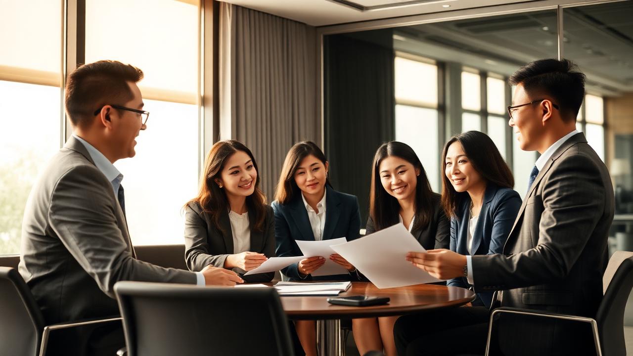 Business professionals in discussion
